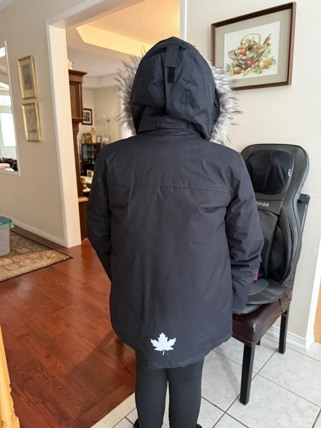 Canadiana Black Winter Jacket - Size boy Youth XL image indicator(5)