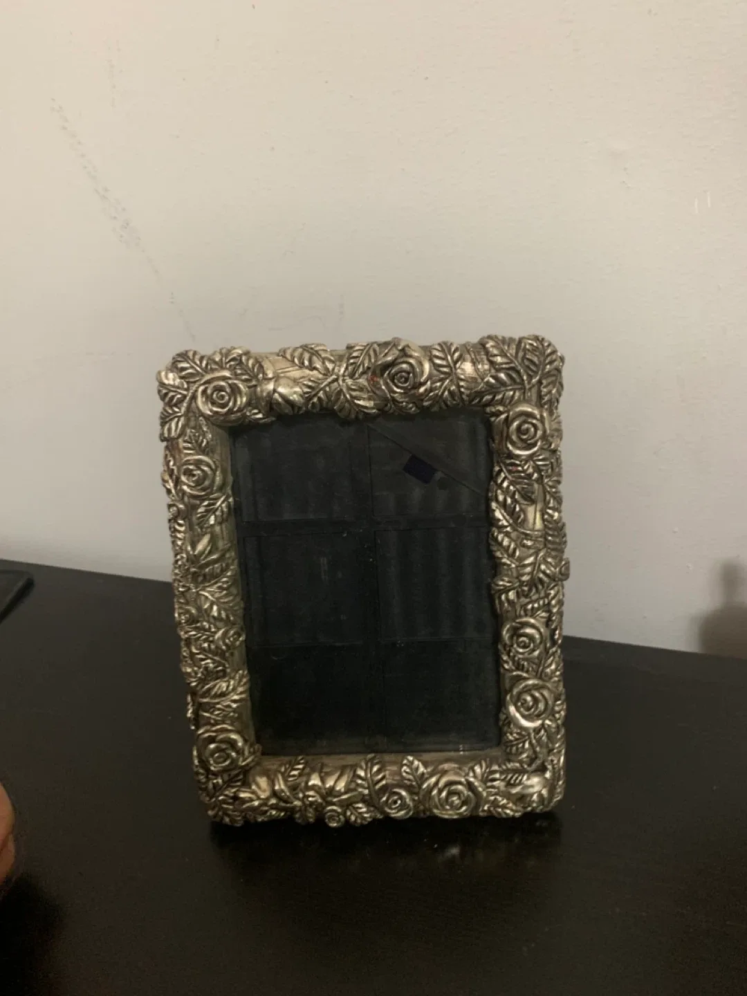 Vintage Silver Floral Picture Frame
