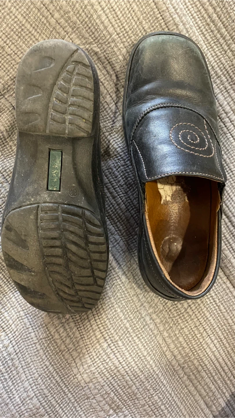 Josef Seibel Black Leather Shoes Size 8 - photo 2