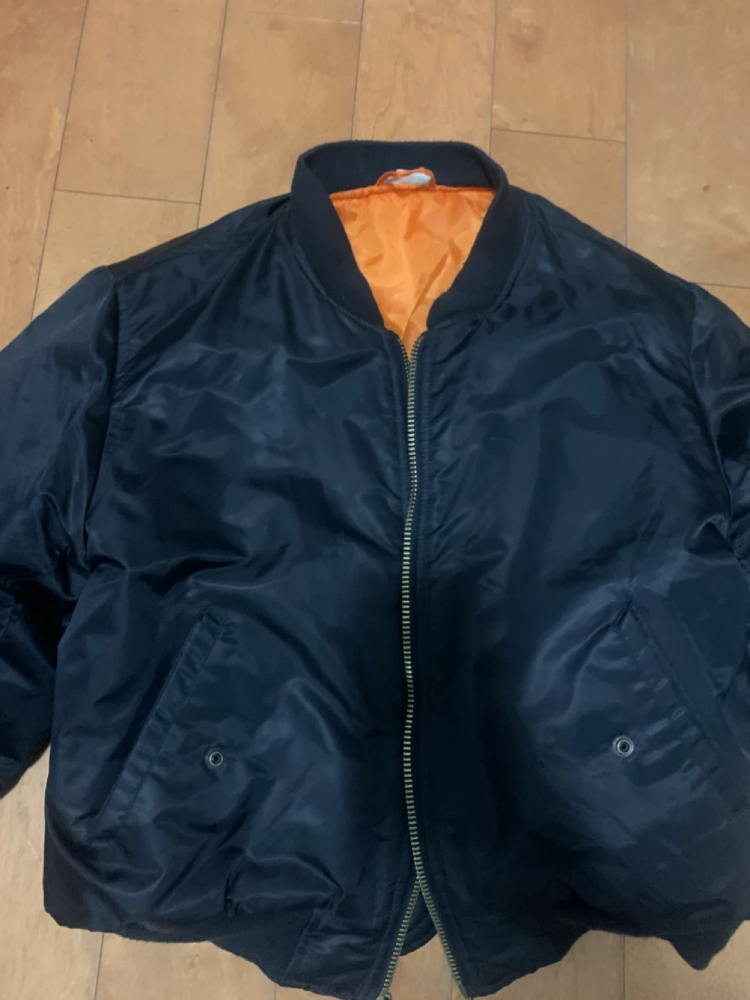 Black and orange Bomber Jacket S men - photo 2