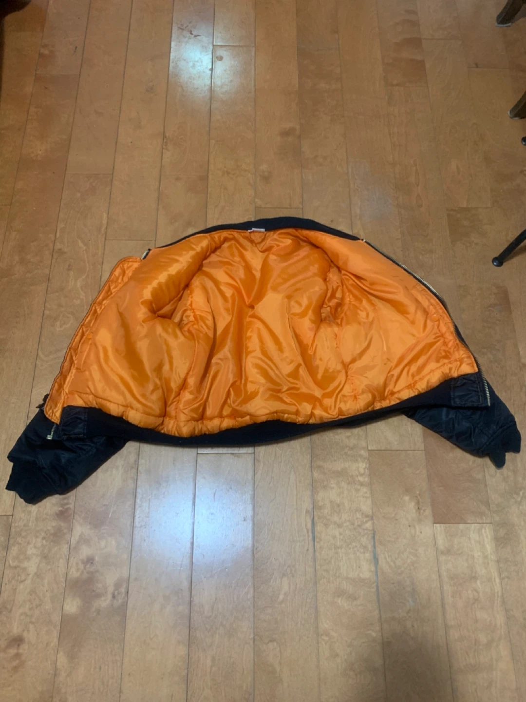 Black and orange Bomber Jacket S men - photo 3