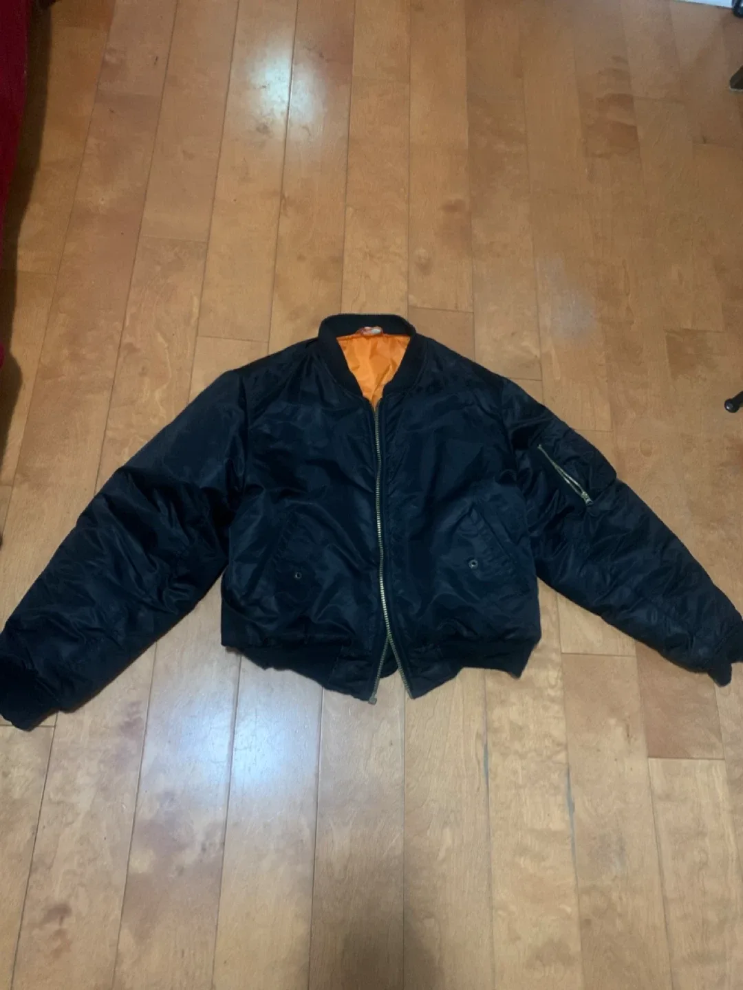Black and orange Bomber Jacket S men