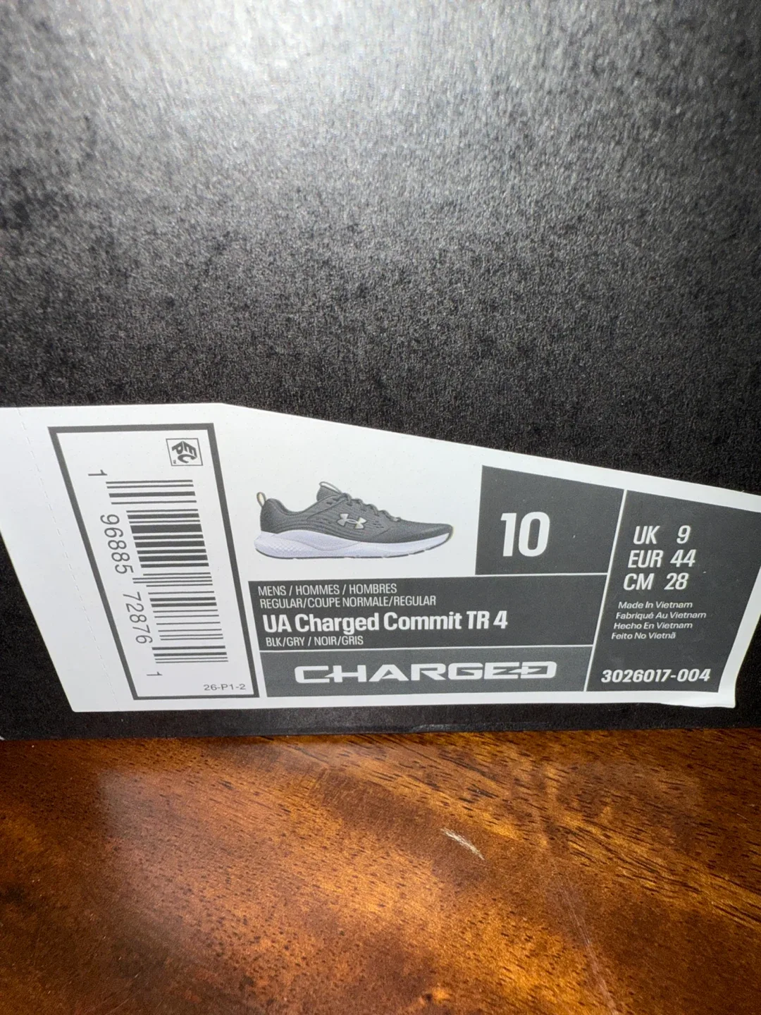 Under Armour Charged Commit TR 4 - Men's Size 10