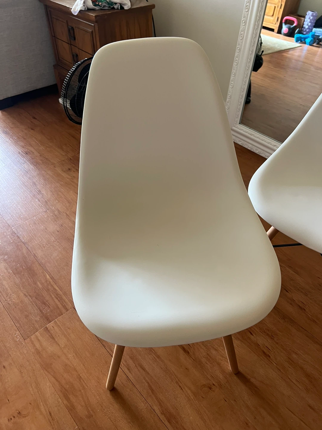 8x White Dining Chairs