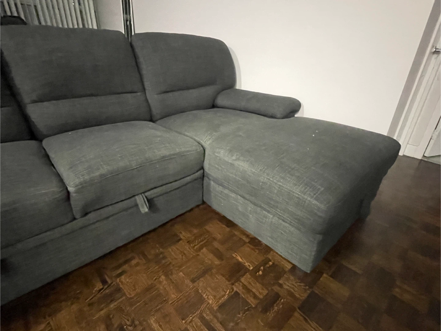 Grey Sectional Sofa with Storage - photo 4