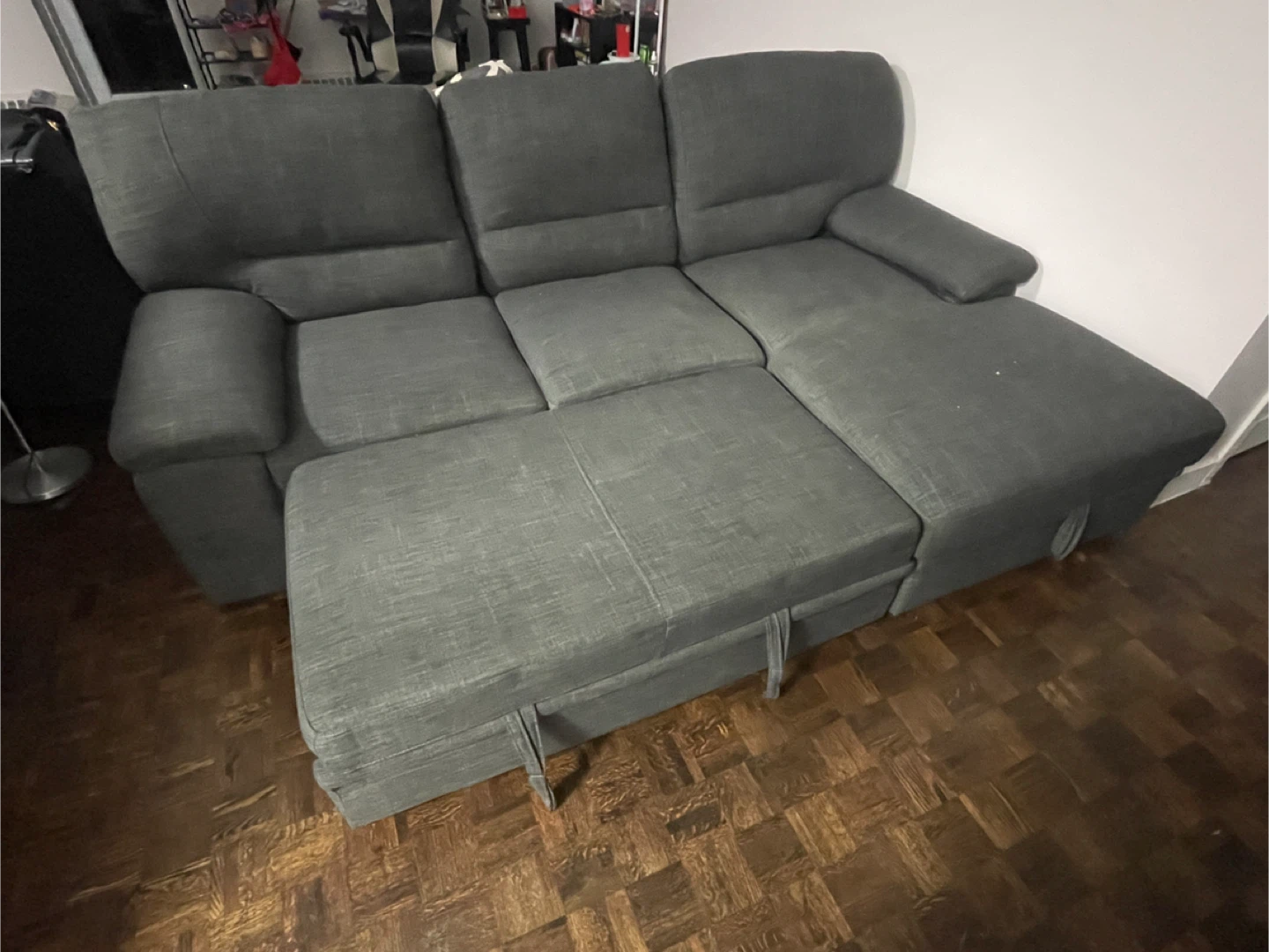 Grey Sectional Sofa with Storage - photo 5