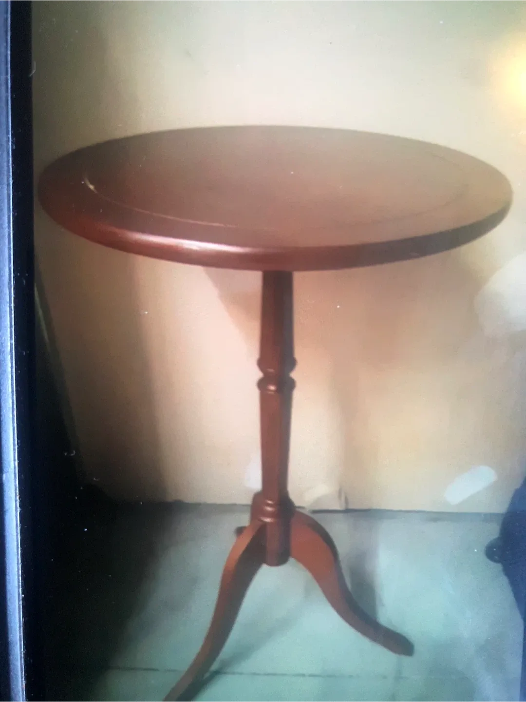 Round Wooden Accent Table