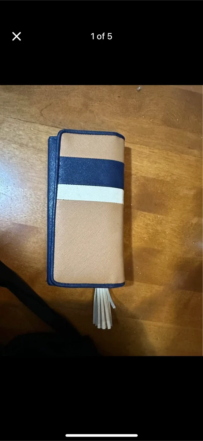 Tan & Navy Wallet