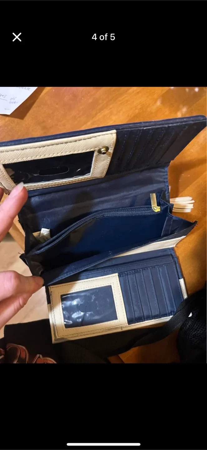 Tan & Navy Wallet image indicator(4)
