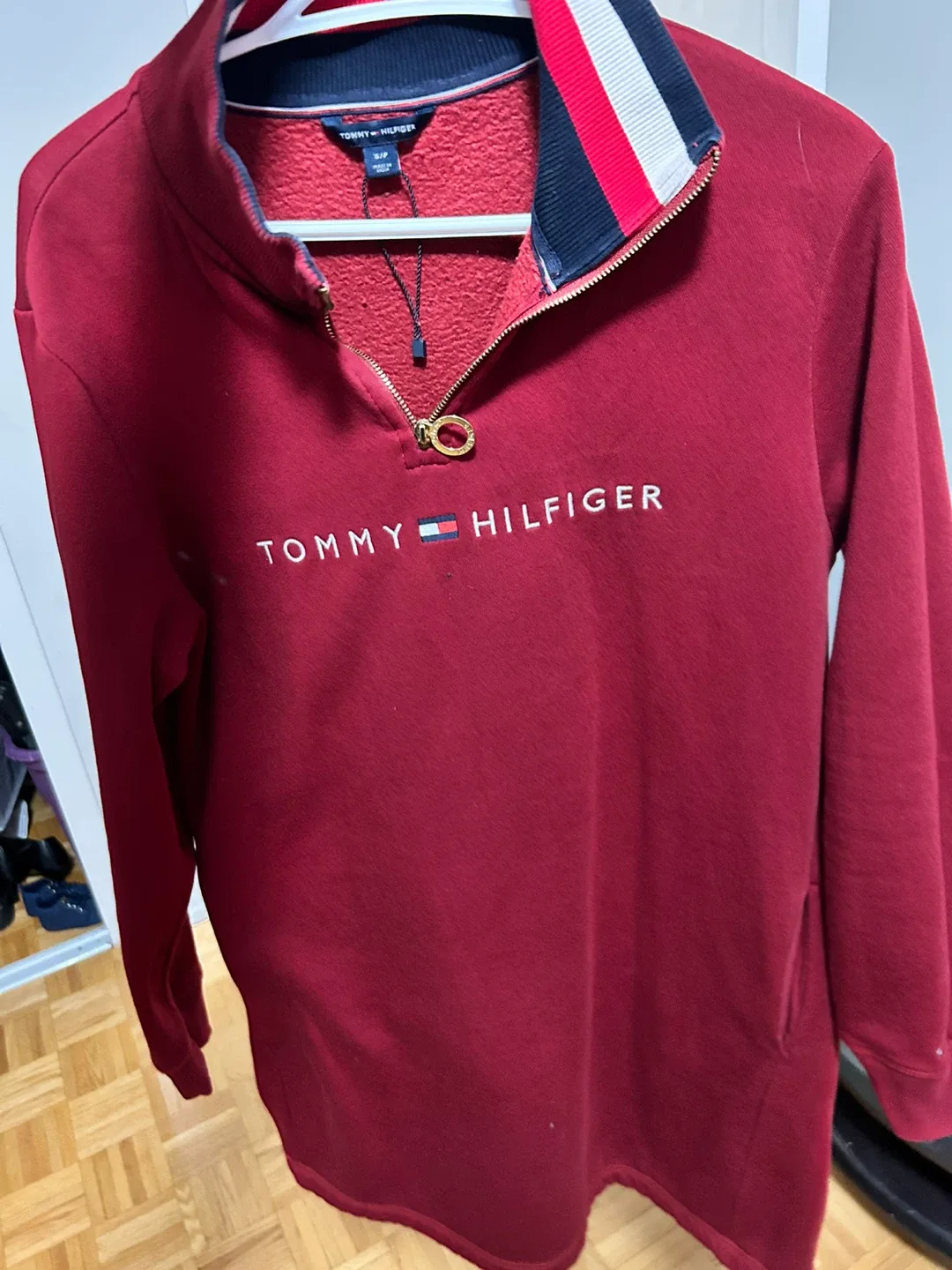 Tommy Hilfiger Red Pullover Dress - Size S