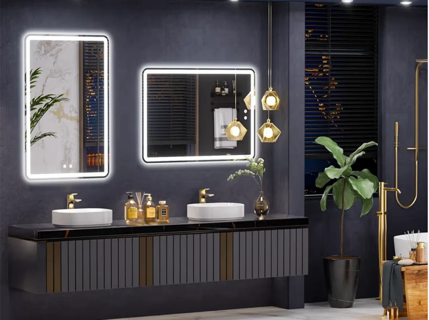 LED Lighted Bathroom Vanity Mirror - 24x16 inch image indicator(5)