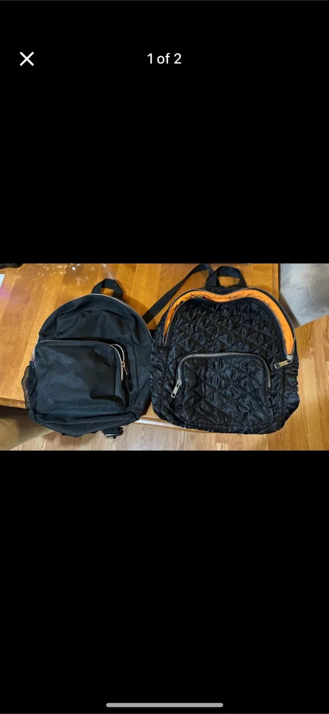 Two Mini Backpacks - Black