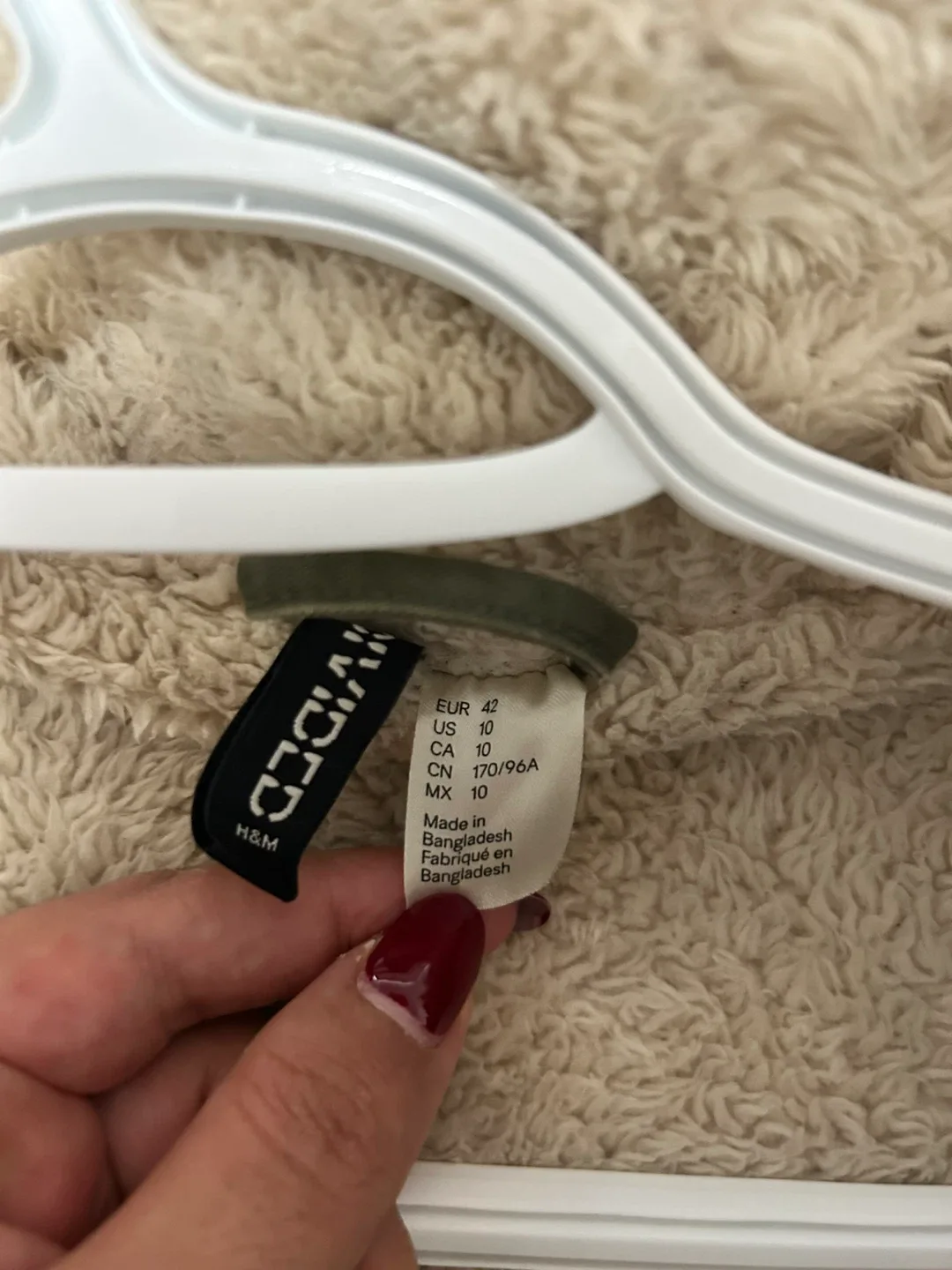 H&M Olive Green Winter Parka, Size 10 image indicator(2)