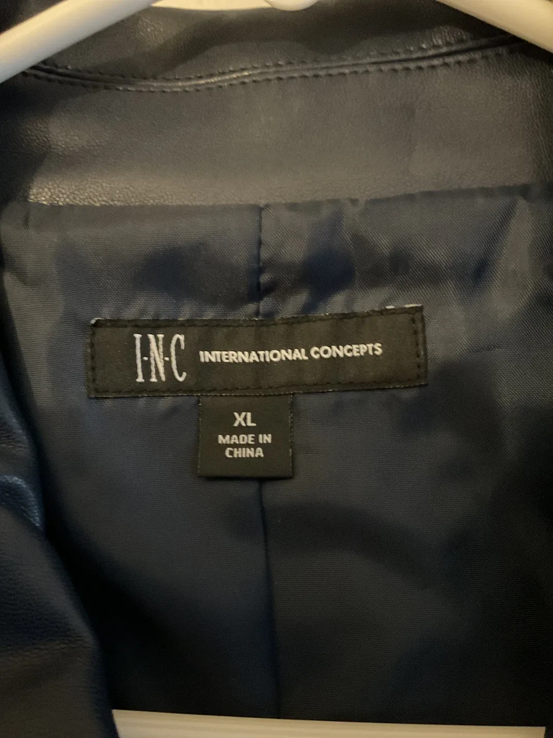 INC International Concepts Black Leather Jacket XL image indicator(3)
