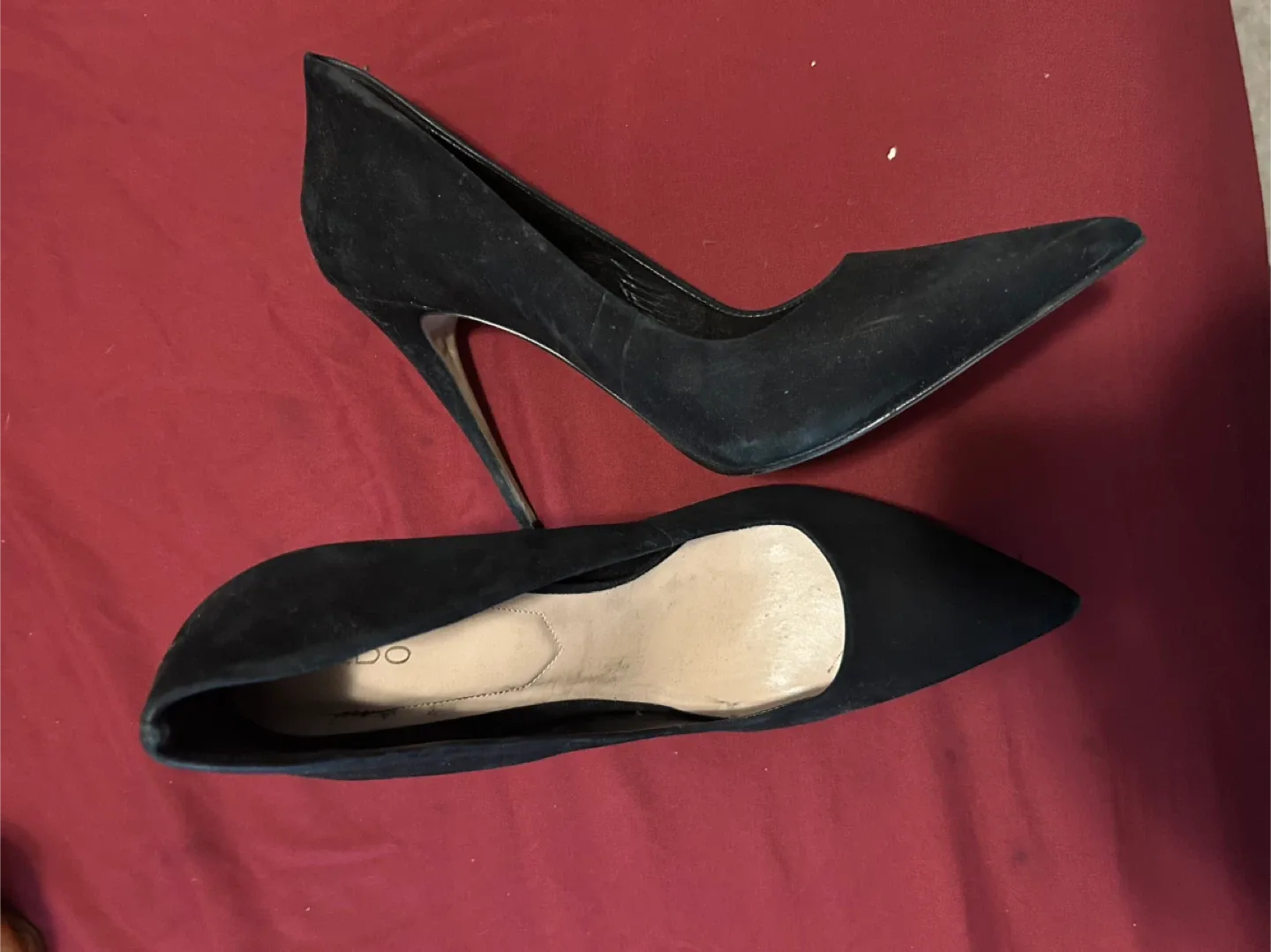 Aldo Black Suede Heels