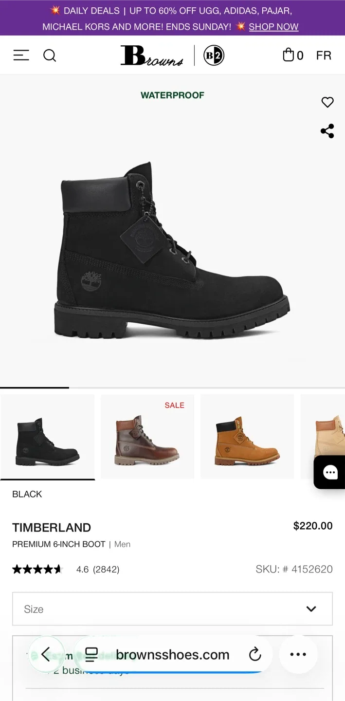 Timberland Premium 6-Inch Black Boots