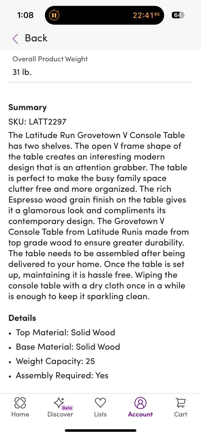 Rich espresso Console Table with Shelf image indicator(8)