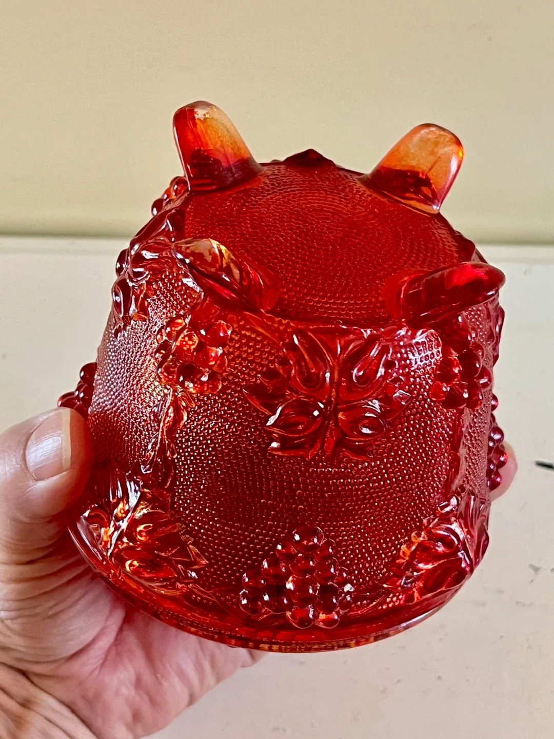 Jeanette Glass Amberina  Candy Dish image indicator(4)