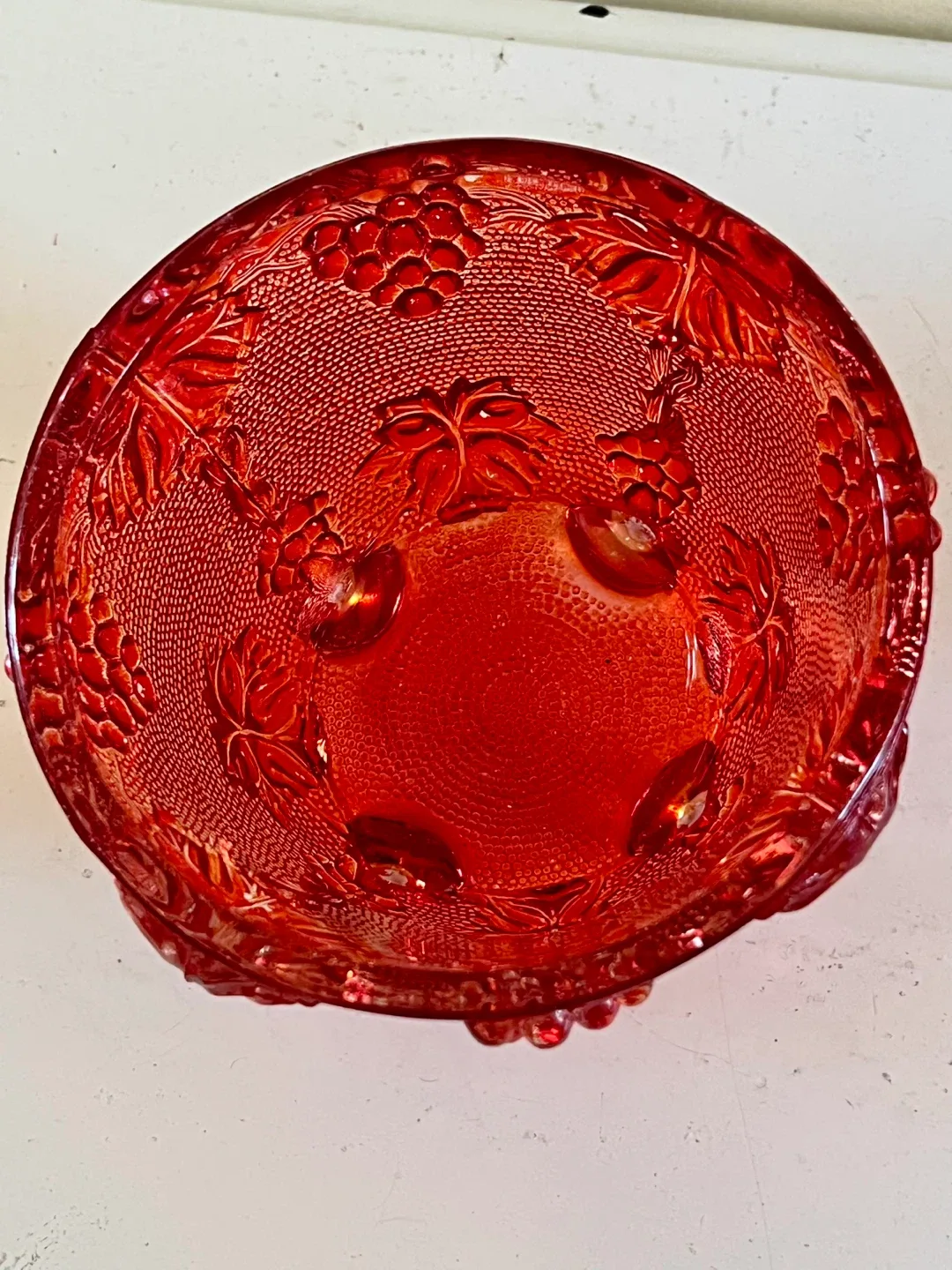 Jeanette Glass Amberina  Candy Dish image indicator(2)