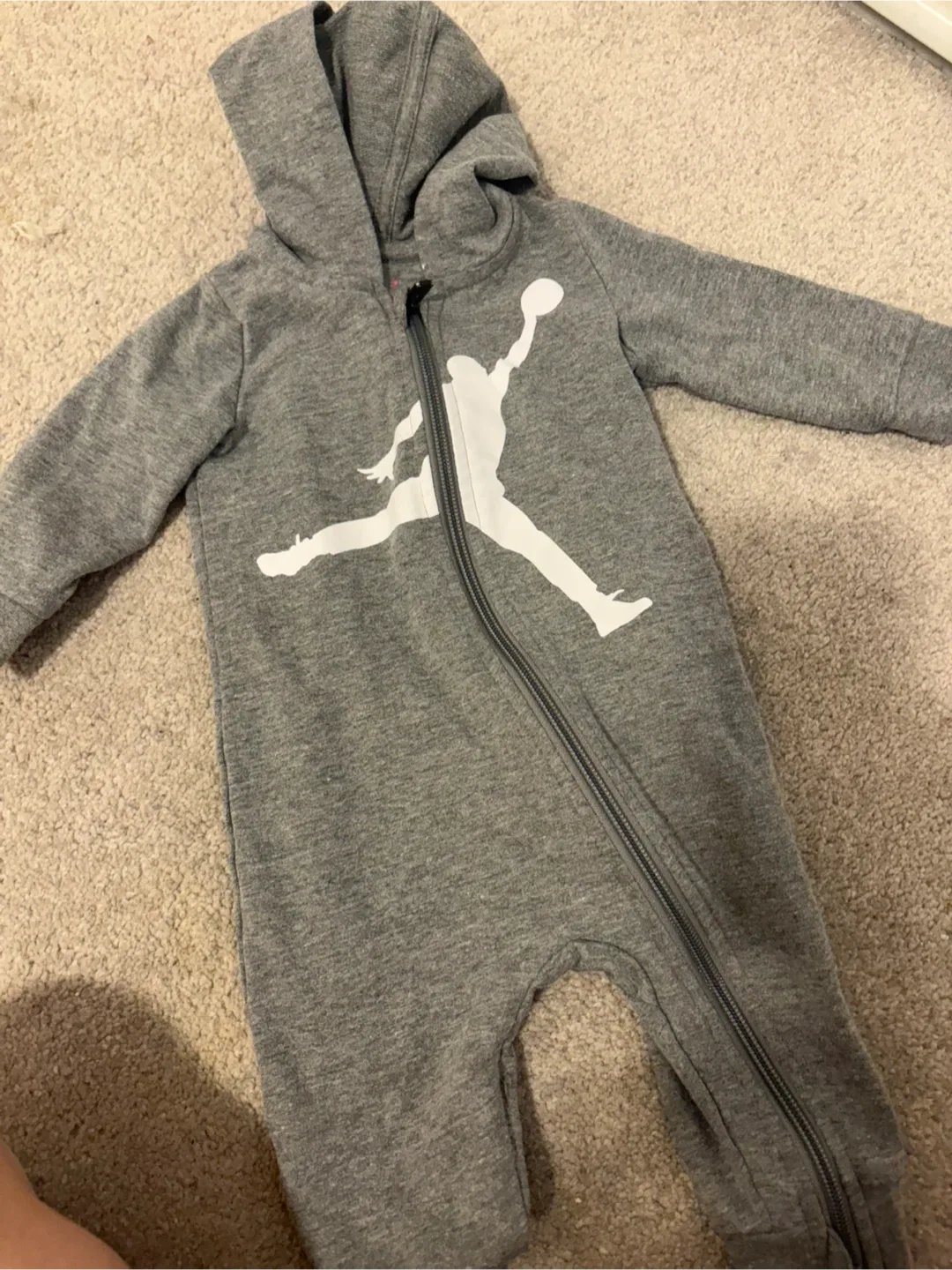 Jordan Grey Baby Onesie