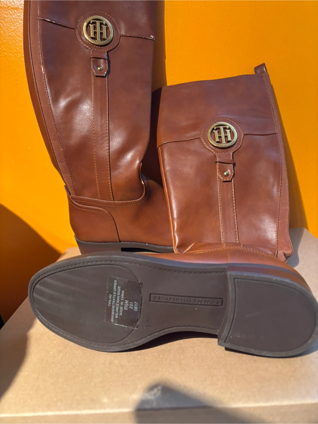 Tommy Hilfiger Brown Riding Boots - Size 5.5