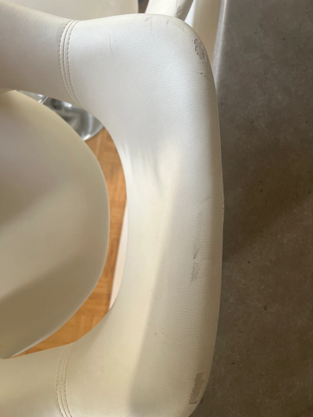 Pair of White Swivel Bar Stools - photo 4