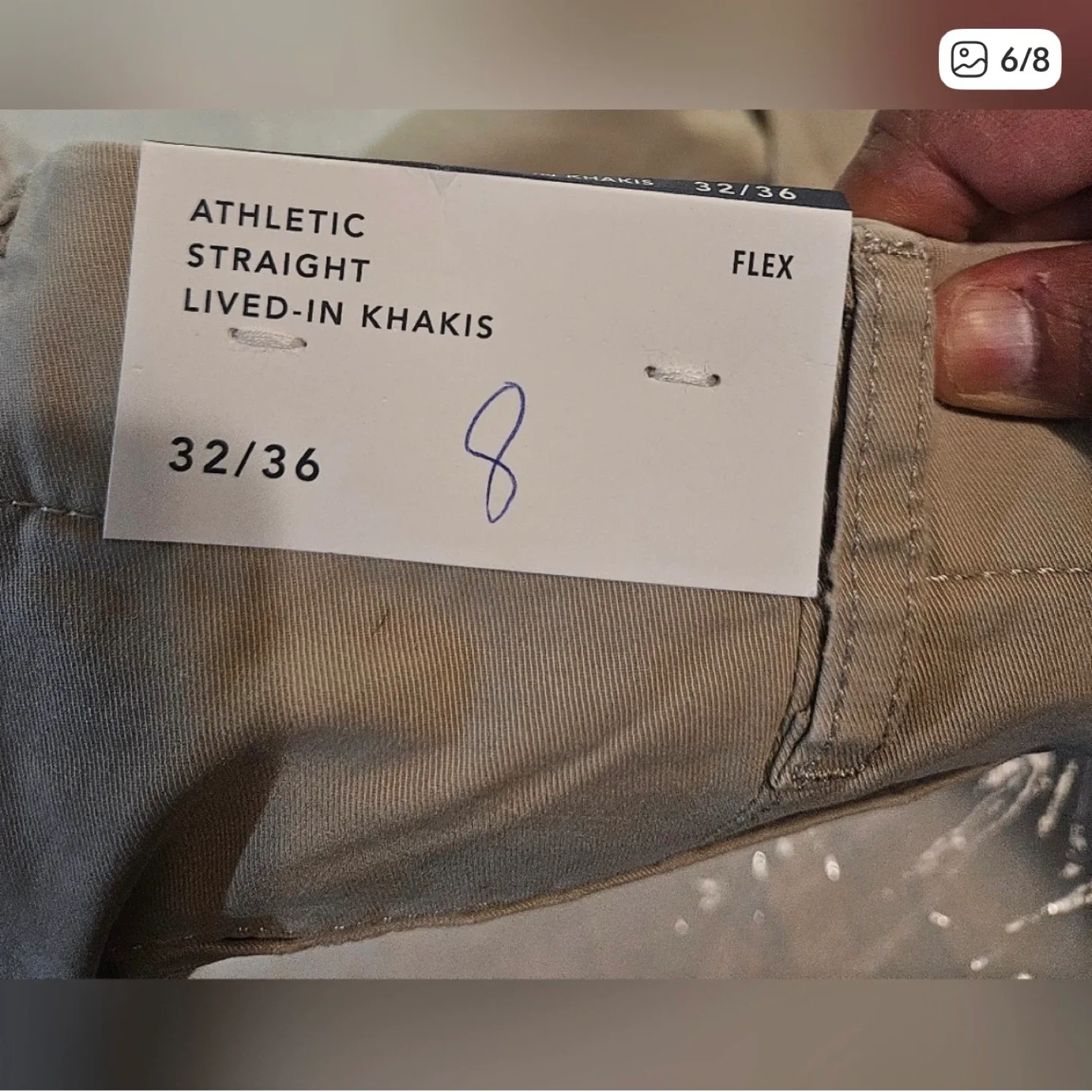 American Eagle Athletic Straight Lived in Khaki 32x36 image indicator(6)