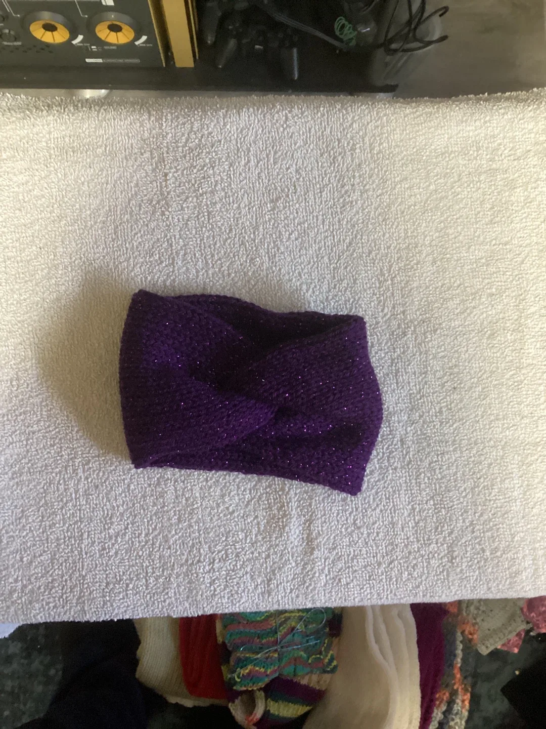 Purple Knit Hat, Scarf & Headband Set image indicator(3)