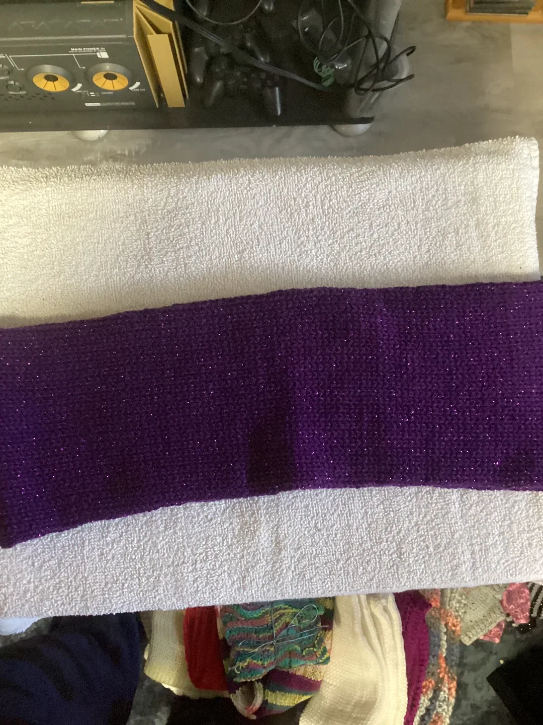 Purple Knit Hat, Scarf & Headband Set image indicator(4)