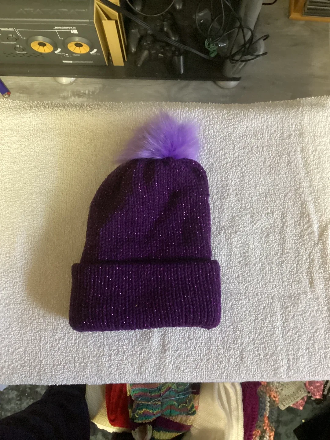 Purple Knit Hat, Scarf & Headband Set image indicator(2)