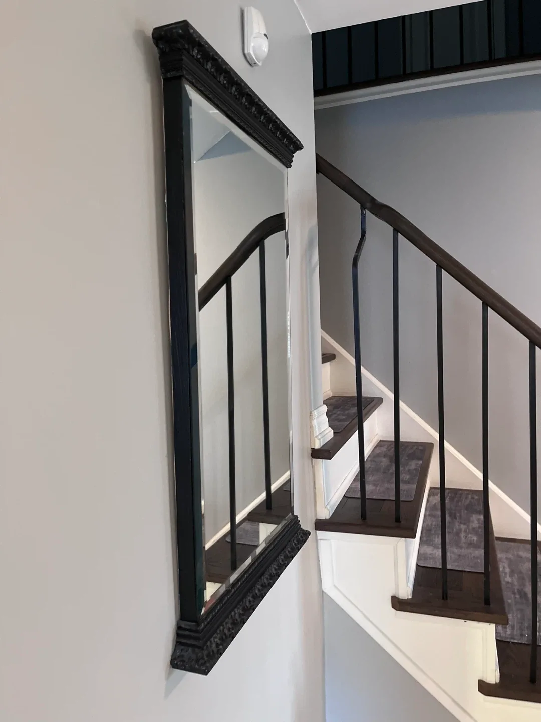 Framed Wall Beveled Mirror - Black image indicator(2)