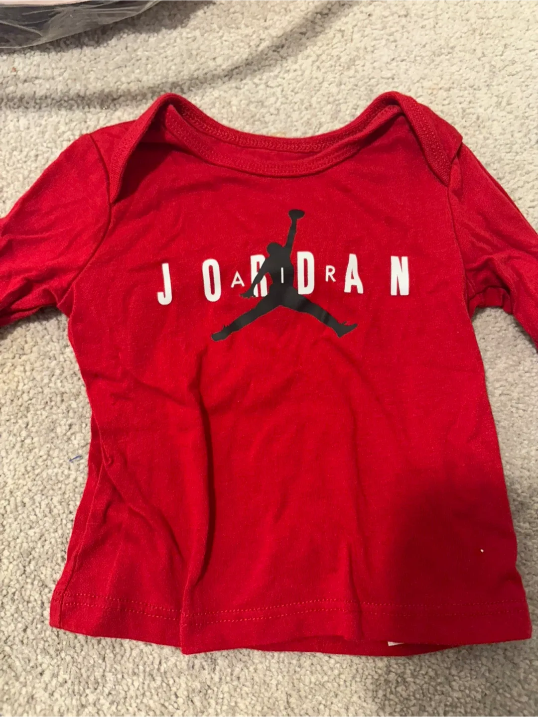 Jordan Red Baby Bodysuit - Size 9M