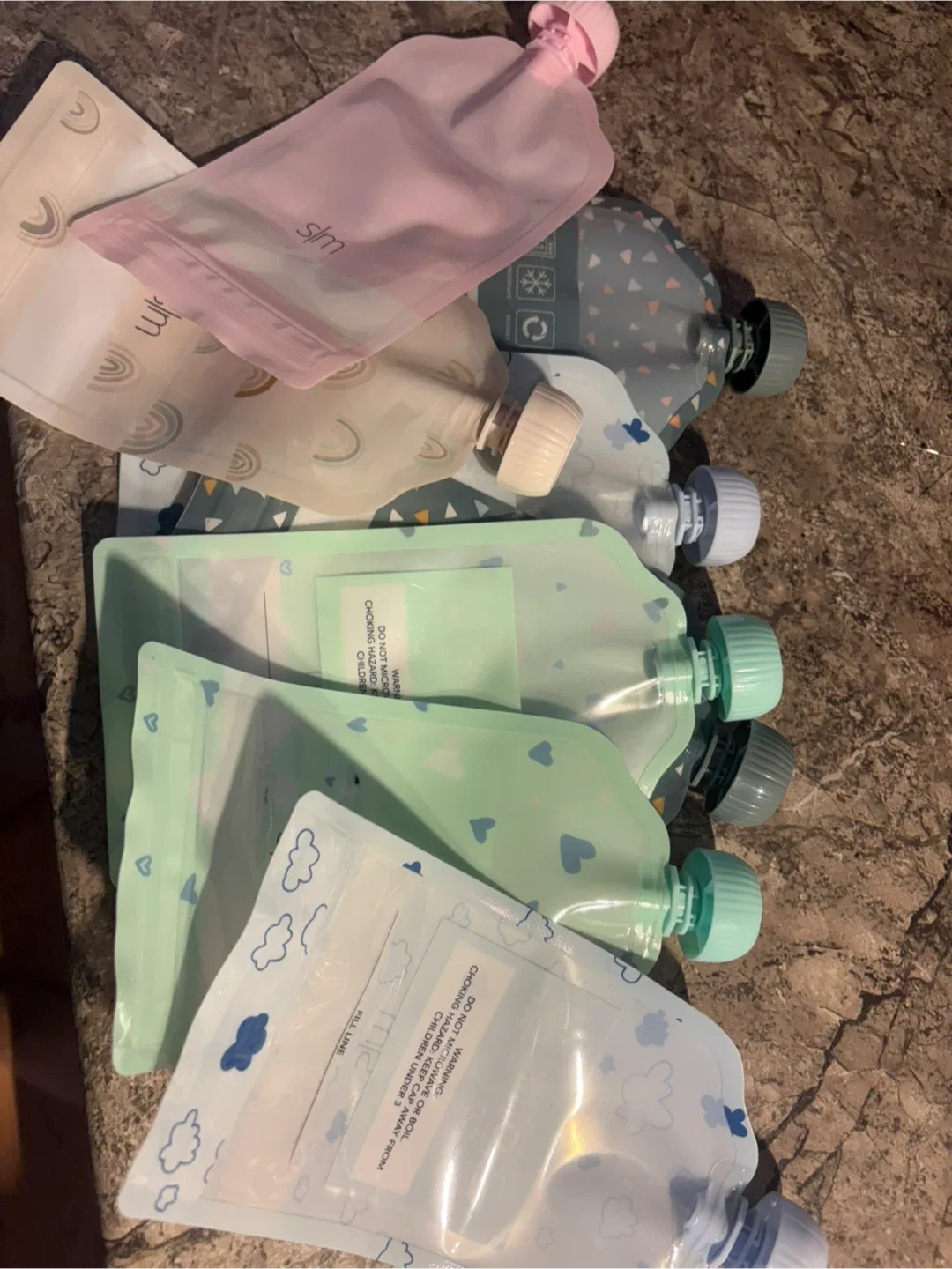 Reusable Food Pouches - Set of 7