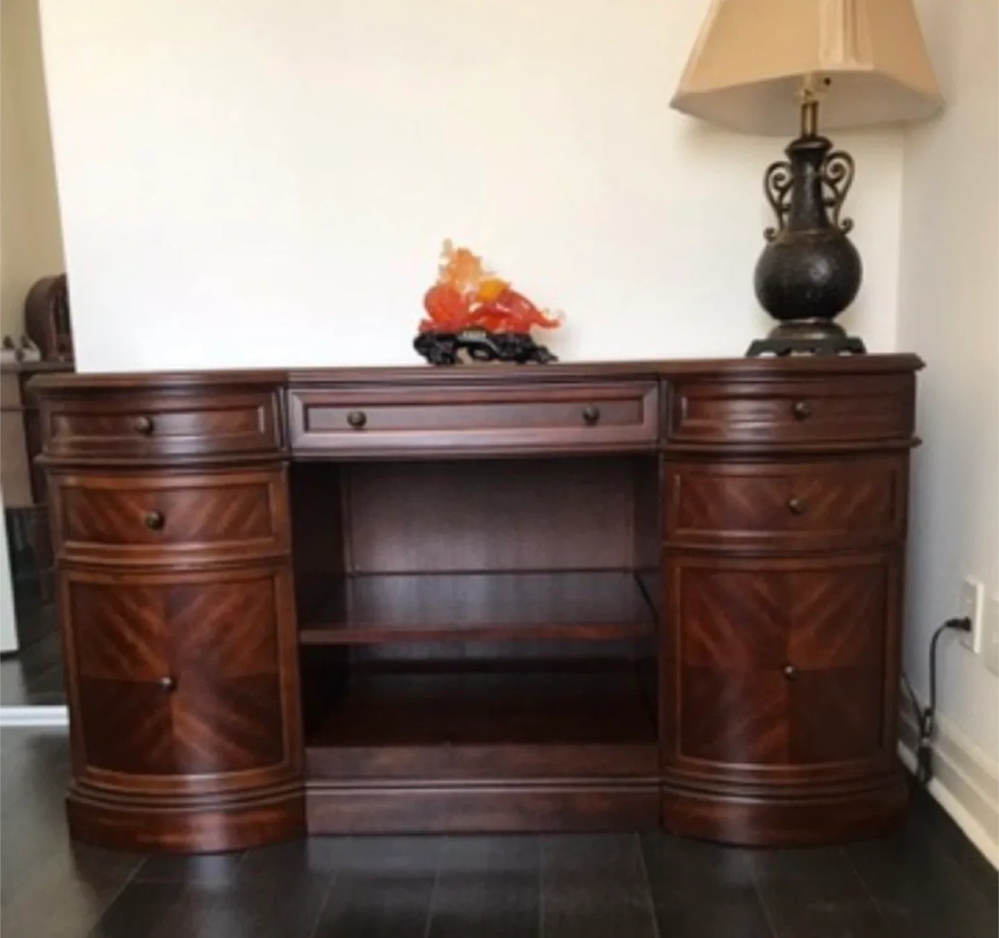 Wooden Desk with Storage