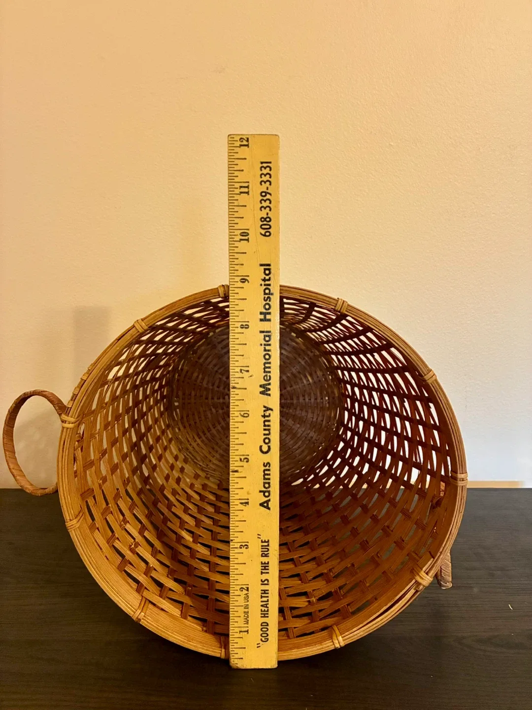 Wicker Woven Waste Basket with Handles image indicator(7)