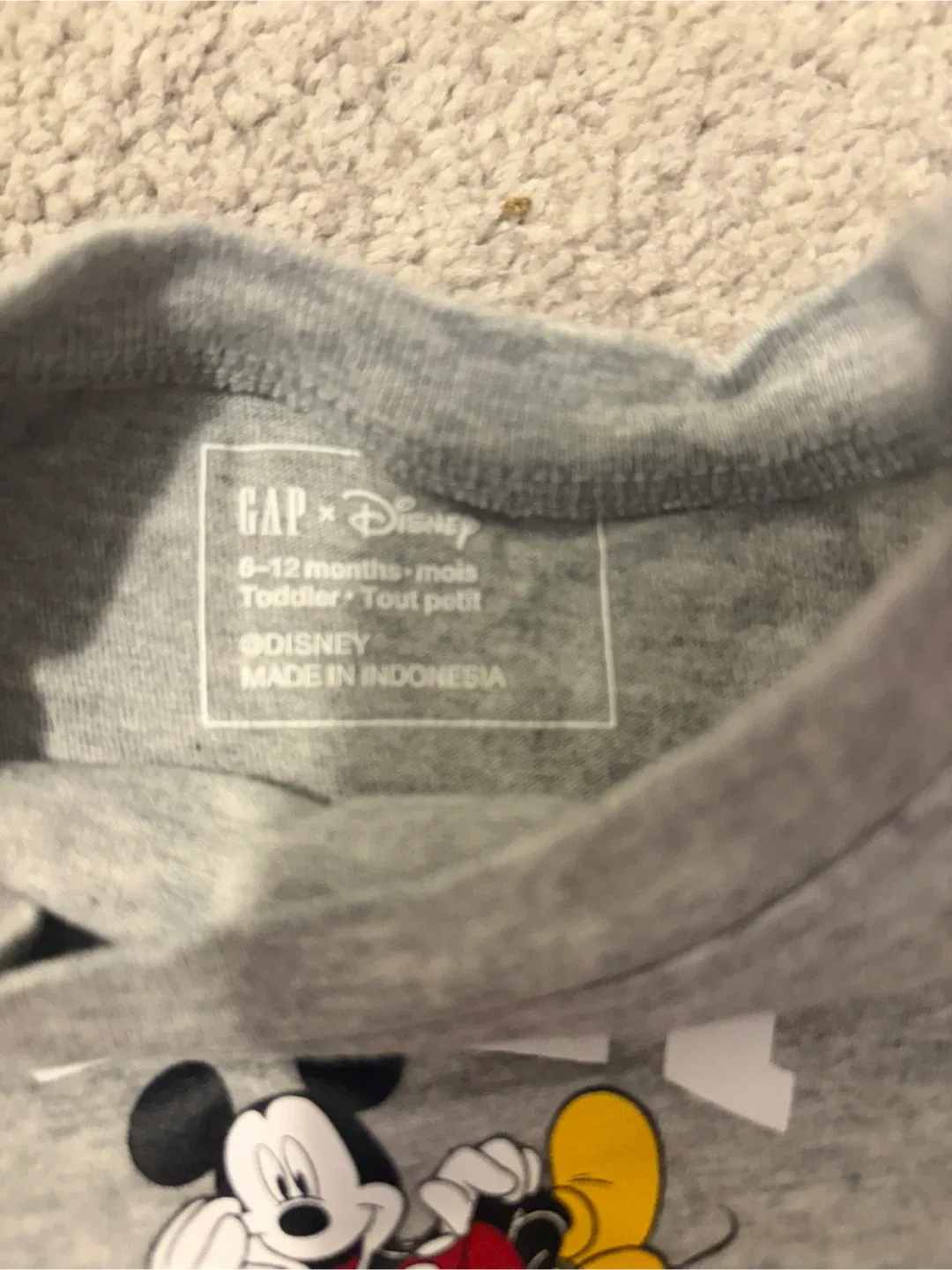 GAP x Disney Mickey Mouse Toddler Tee, 6-12 Months image indicator(2)