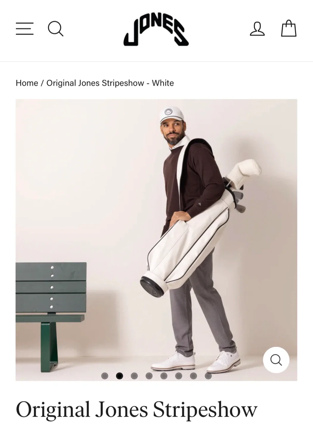 Jones Golf Bag - Special Edition Stripeshow White image indicator(3)