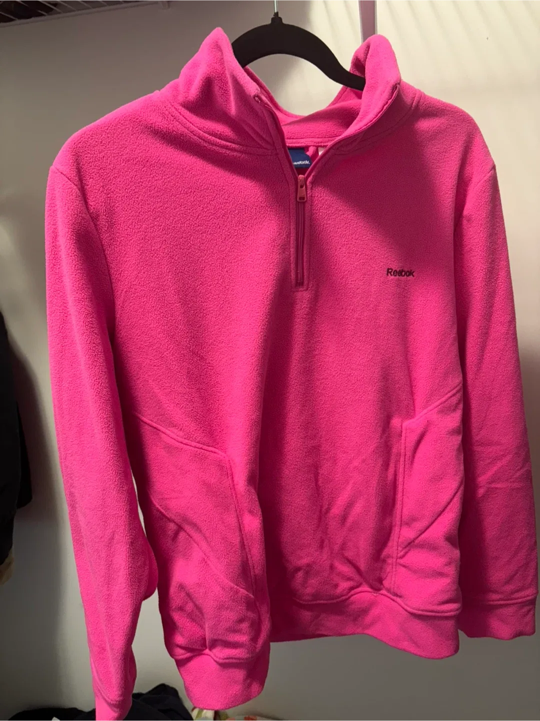 Reebok Pink Fleece Pullover - Size L