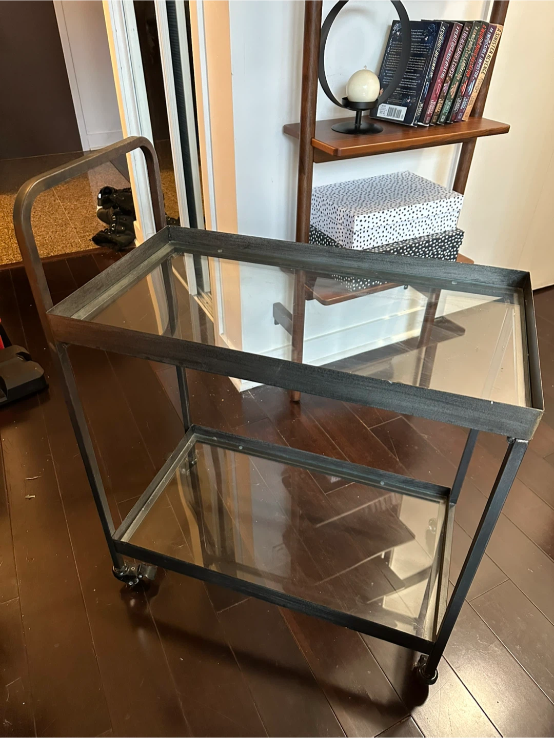 Glass & Metal Bar Cart