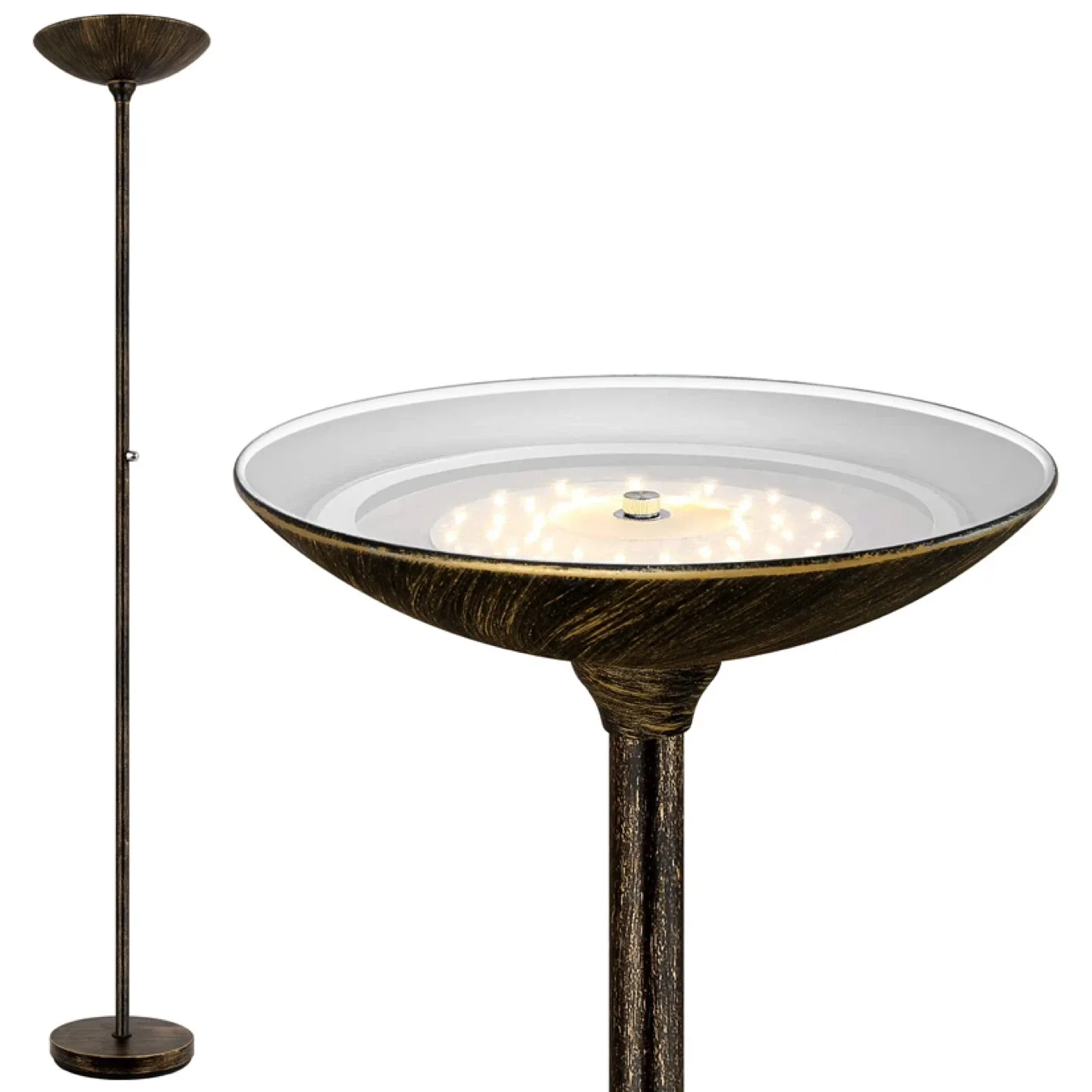 BoostArea Torchiere Floor Lamp Antique Bronze