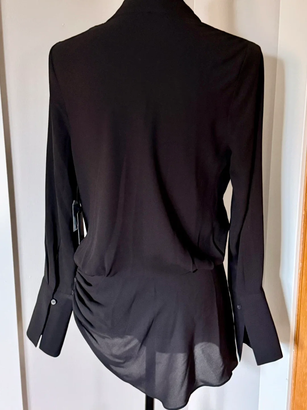 *NWT* Trouvé Elegant Black Wrap Top image indicator(3)