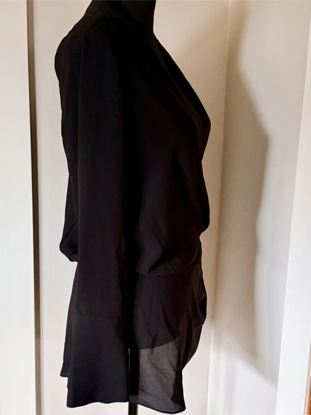 *NWT* Trouvé Elegant Black Wrap Top image indicator(4)