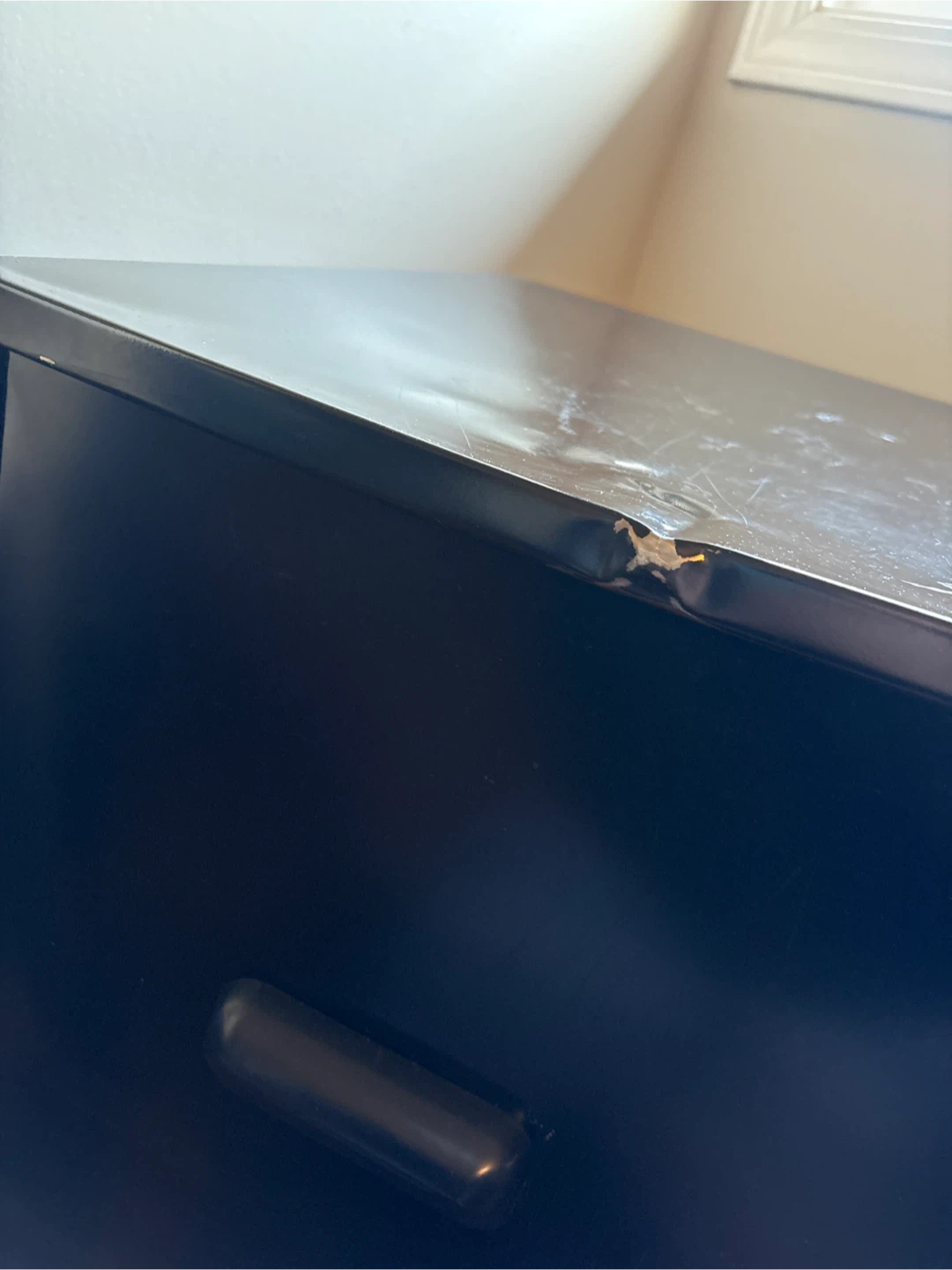 Black Metal Filing Cabinet - photo 3