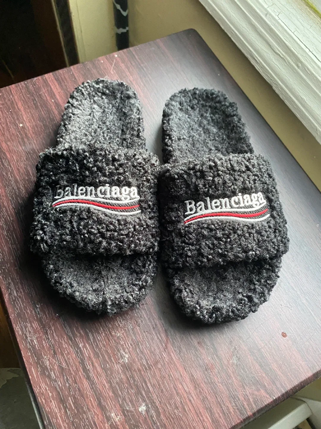 Balenciaga Furry Slides