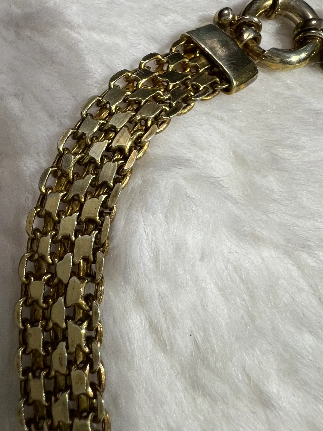 Vintage Gold Tone Chain Necklace 925 silver image indicator(4)