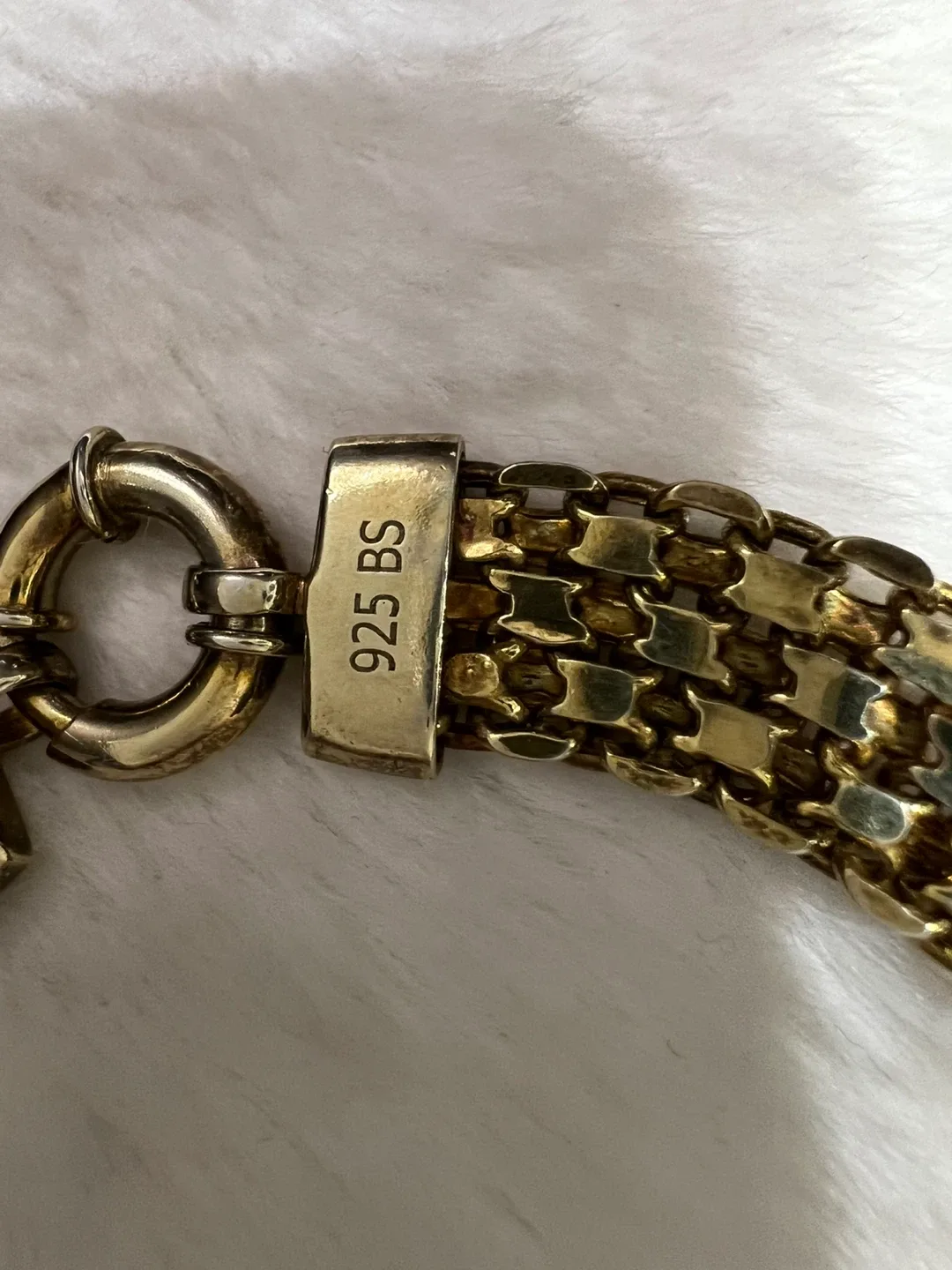 Vintage Gold Tone Chain Necklace 925 silver