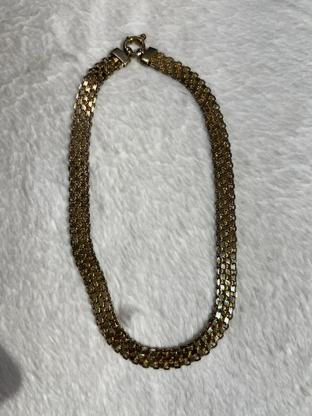 Vintage Gold Tone Chain Necklace 925 silver image indicator(3)
