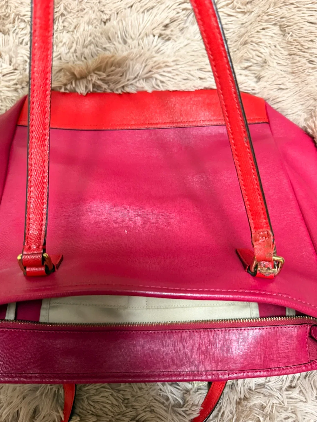Coach Pink Leather Tote Bag image indicator(6)