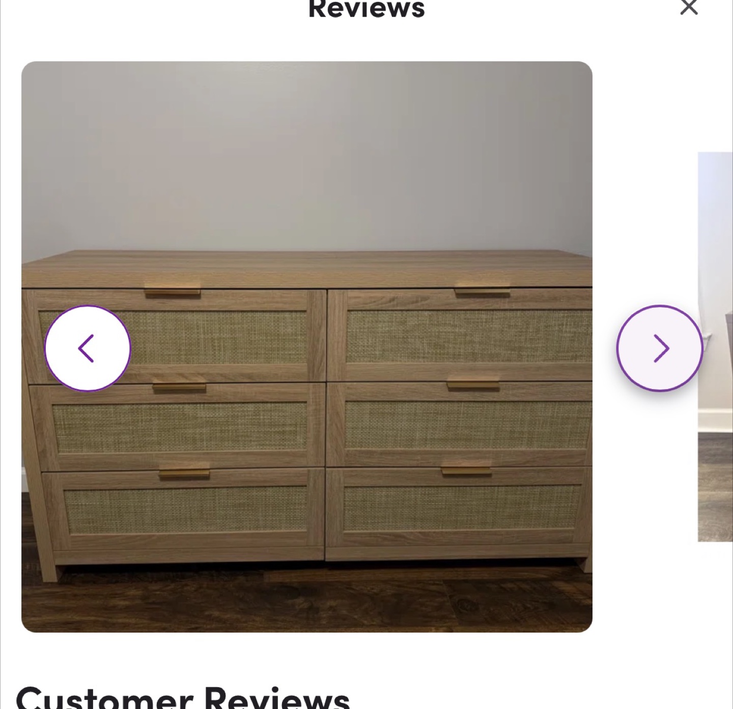 Unopened box! Rattan 6-Drawer Dresser - photo 5