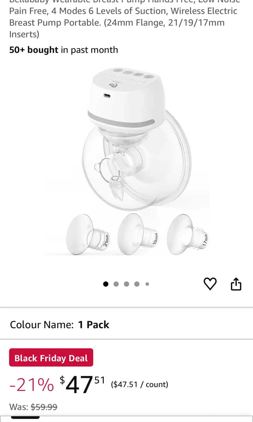 new,open box. BELLABABY electric breast pump 2 pack